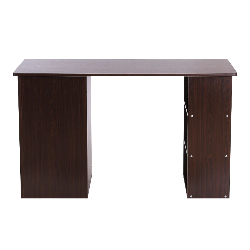 HomCom 47” Wooden Home Office Computer Desk With Shelves 3 Drawers - Espresso Brown