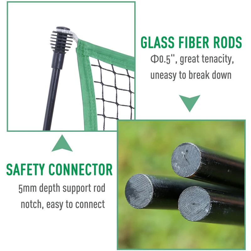 Soozier 2 in 1 Soccer Rebounder Net Portable Football Trainer Passing and Solo Skills