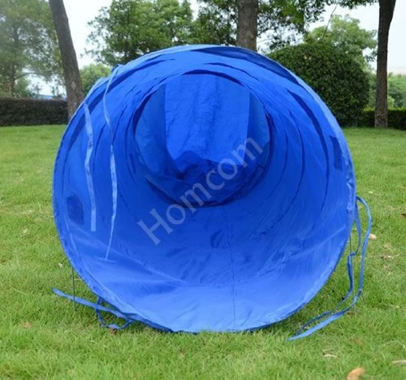PawHut 16' Durable Lightweight Pet Fitness Training Dog Agility Tunnel with Chute and Carrying Bag