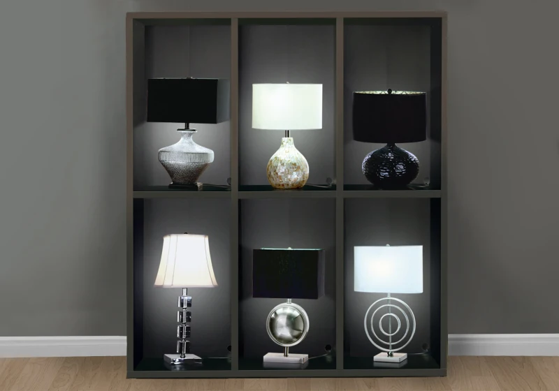 Monarch In-Store Lamp Display Cabinet Power Bar - Cappuccino