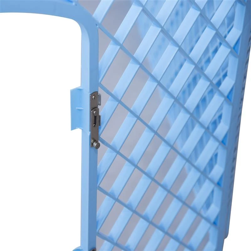 Pawhut Portable Plastic Adjustable Pet Play Pen - 6 Panel Blue