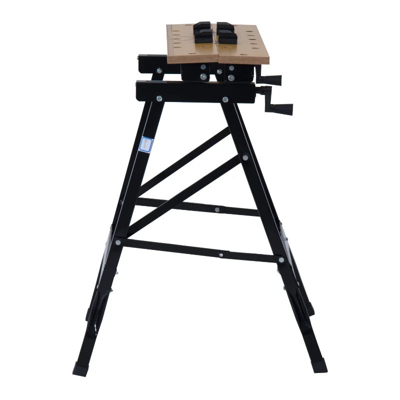 HomCom 25” Adjustable Folding Portable Work Bench and Vise – 330lb Capacity