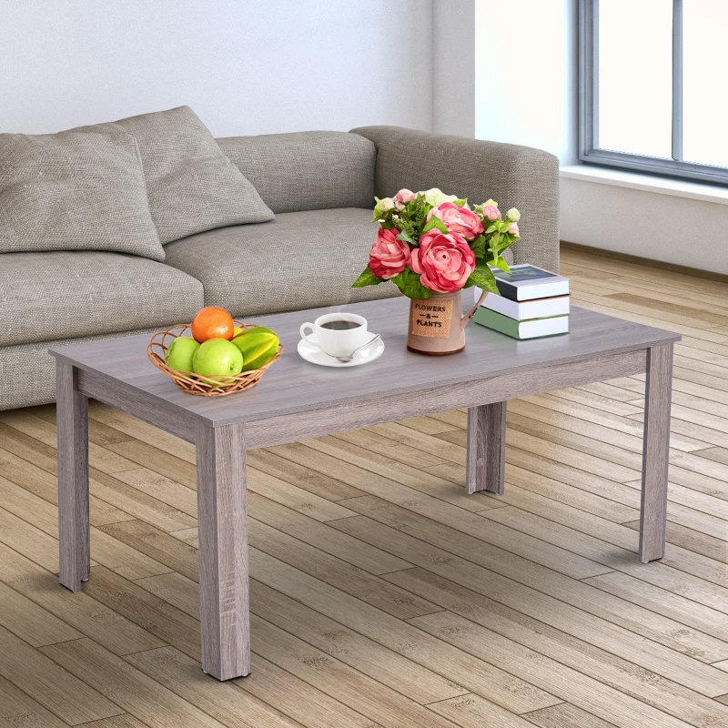 HomCom 43" Wood Rectangle Modern Contemporary Parsons Coffee Table