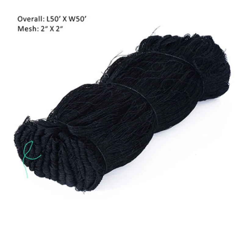 PawHut 50' x 50' Mesh Bird Repellent Netting - Black