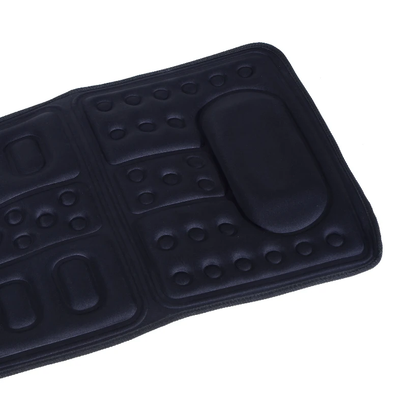 Soozier 66” Personal Heated Vibrating Flexible Full Body Massage Mat - Black