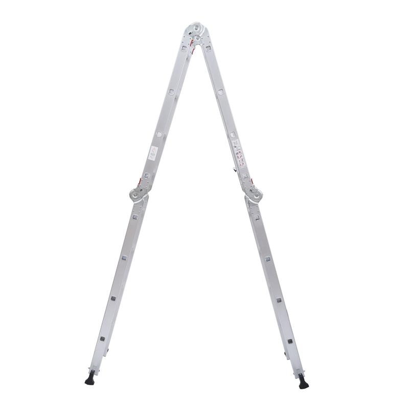HomCom 15.5' Adjustable Multi-Purpose Aluminum Folding Ladder