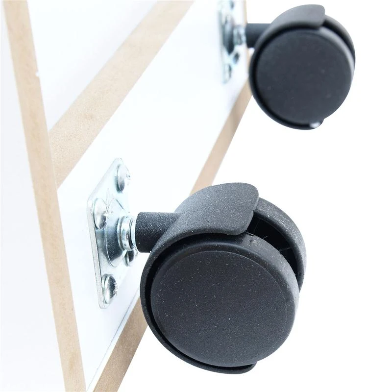 HomCom Modern Home Office 3-Drawer Wheeled File Cabinet Organizer - White