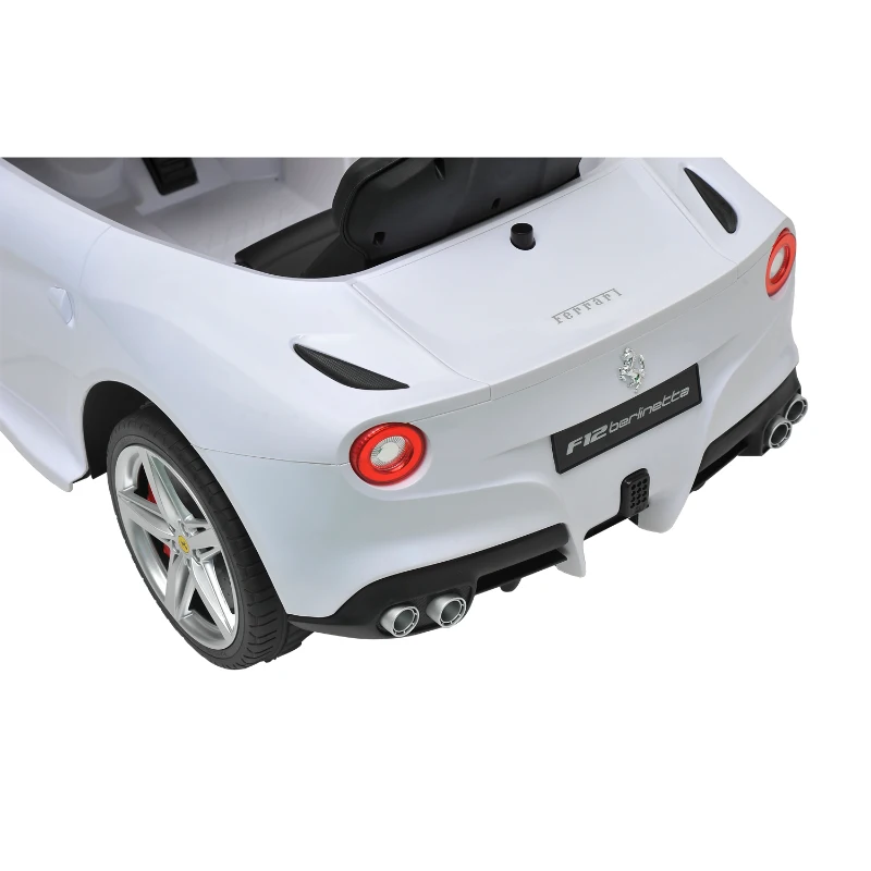 Ferrari F12 Kids 6v Electric Ride On Toy Car w/ Parent Remote Control - White