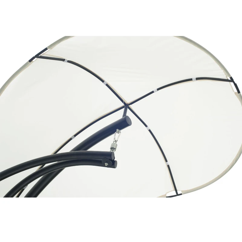 Outsunny Outdoor Hanging Sky Swing Chair with Stand – Cream