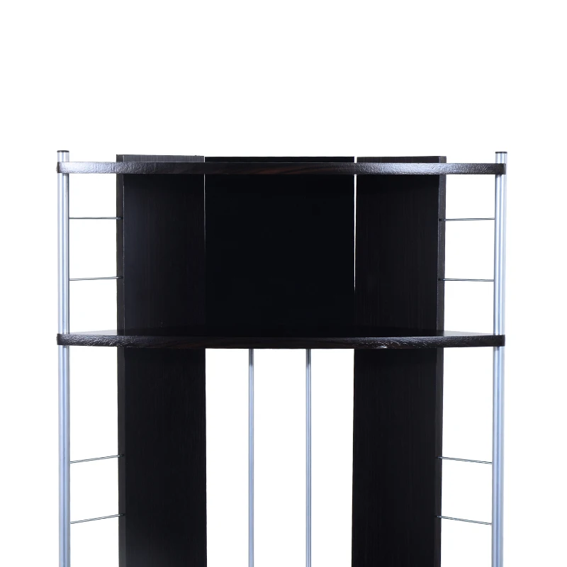 HomCom 45" Arch Tower Corner Computer Desk with Hutch- Walnut