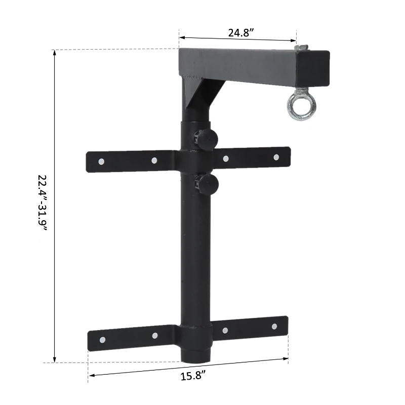 Soozier Durable Steel Adjustable Height Home Gym Boxing Bag Hanger Wall Mount Kit