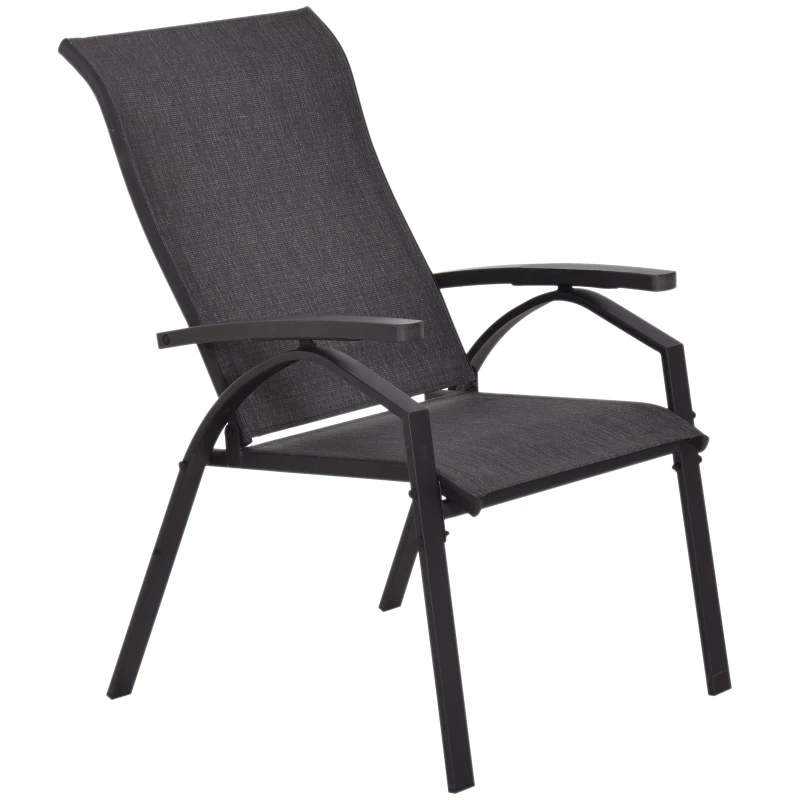 Outsunny 5 Piece Outdoor Garden Recliner Patio Sun Lounger Chair and Table Set