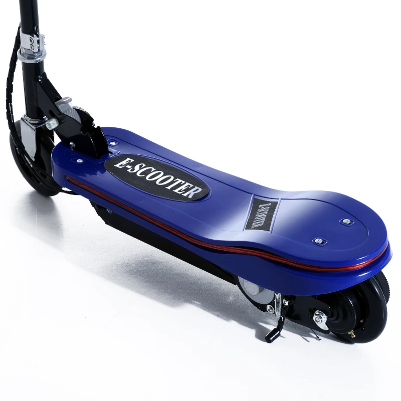 Aosom Blue High-Powered 120W Motorized Kids Folding Electric Scooter with LED Lights