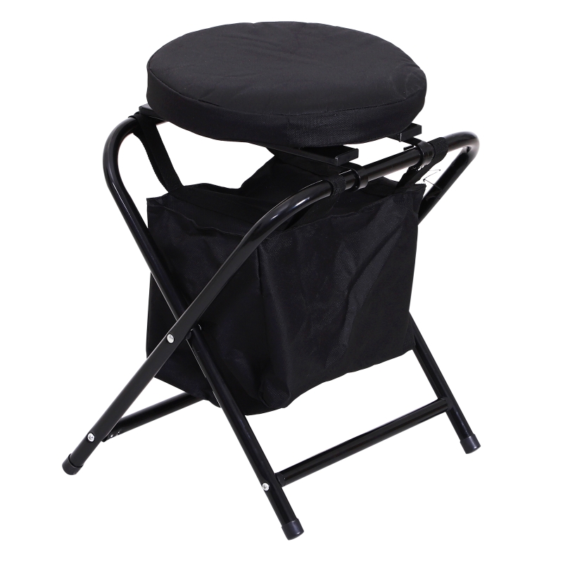 Outsunny 19” 360 Degree Swivel Folding Travel Camping Stool with