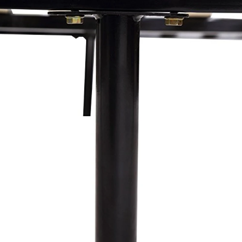 HomCom Full Size Torsion Arched Wood Slat Steel Platform Bed Mattress Frame - Black