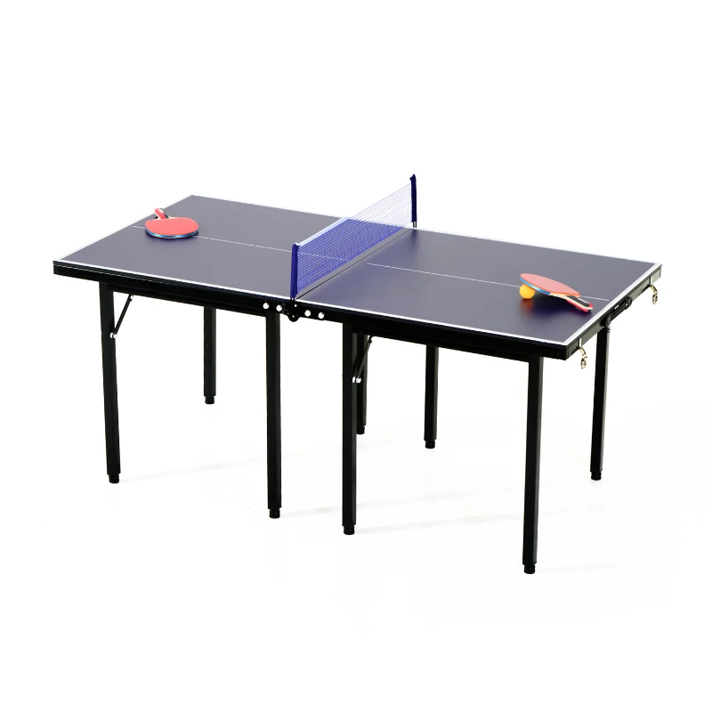 Aosom 5' Folding Indoor / Outdoor Table Tennis Table with Net and Paddle Sets