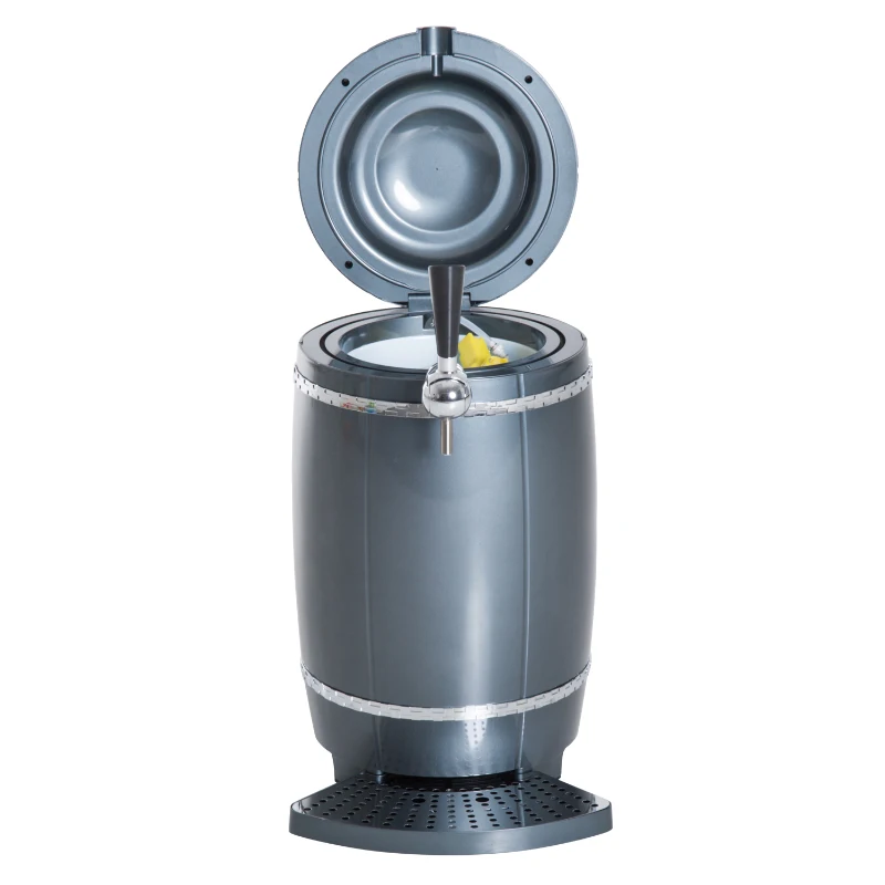 HOMCOM 10 Liter Mini Kegerator Beer Cooler Dispenser Lightweight Car -Black