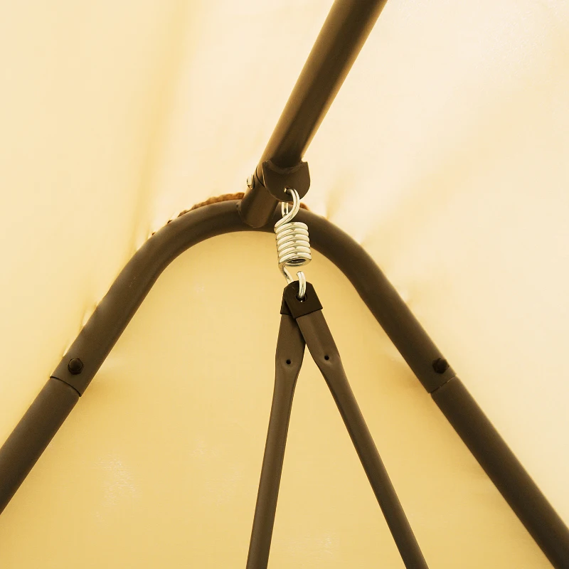 Outsunny 3 Seat Outdoor Covered Convertible Swing Chair / Bed with Mosquito Netting