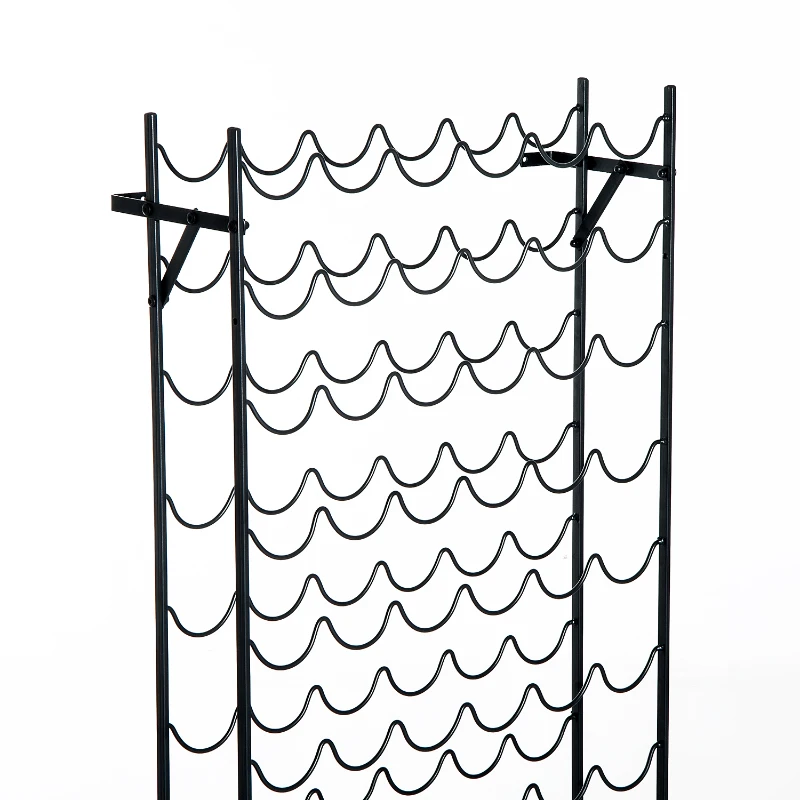 HomCom 60-Bottle Low Profile Wall Mounted Wine Bottle Storage Display Rack