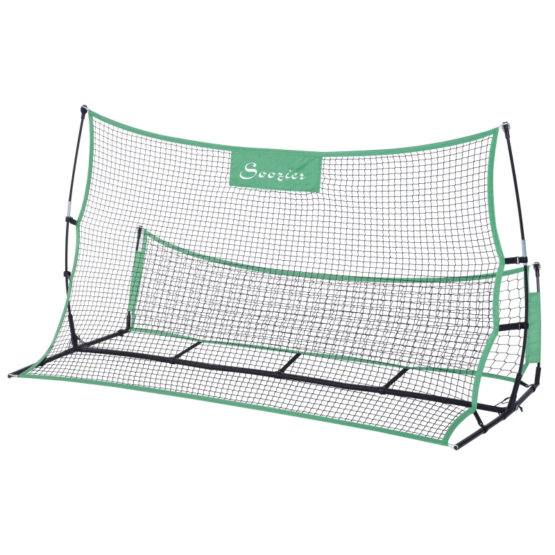 Soozier 2 in 1 Soccer Rebounder Net Portable Football Trainer Passing and Solo Skills