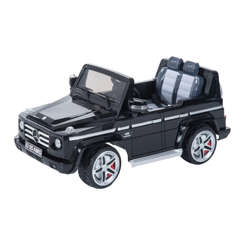 Mercedes-Benz G55 12V Kids Electric Battery Toy Ride-On Car w/ Remote Control - Black