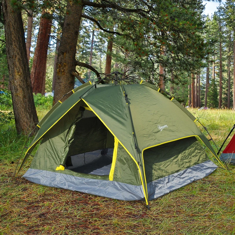Outsunny 7' x 6' Lightweight 2 Person Pop-Up Camping Tent with Removable Waterproof Rainfly