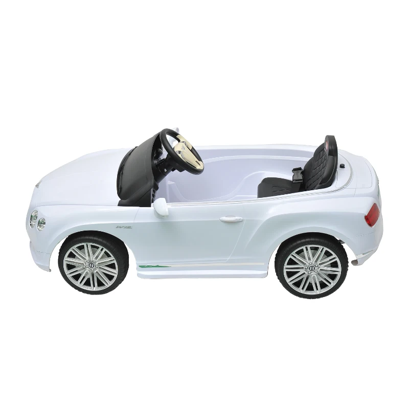 Bentley GTC Kids 6v Electric Ride on Toy Car w/ Parent Remote Control - White