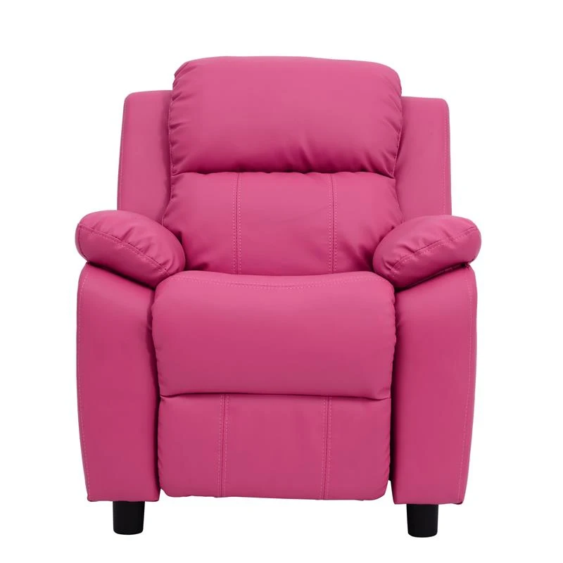 HomCom Kids PU Leather Sofa Recliner Chair - Rose