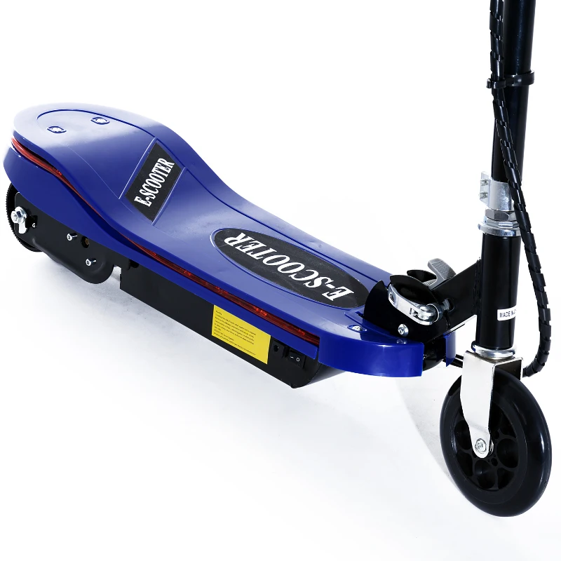 Aosom Blue High-Powered 120W Motorized Kids Folding Electric Scooter with LED Lights