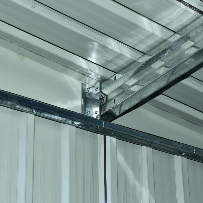 Outsunny 6.4' x 7.8' Steel Outdoor Garden Storage Shed Yard Tool House