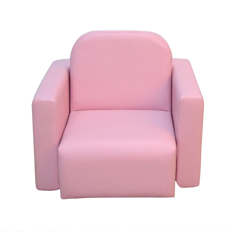 Qaba 2-in-1 Children's Multifunctional Convertible Table and Chair Set for Playroom - Pink