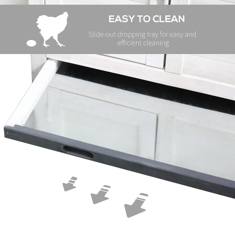 PawHut 48" Wood Outdoor Chicken Coop House with Nesting Box