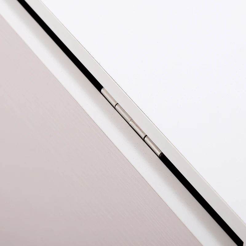 HOMCOM 47" Compact Folding Dining Table Foldable Wooden Table with Wheels Dining Room Furniture- Oak/White