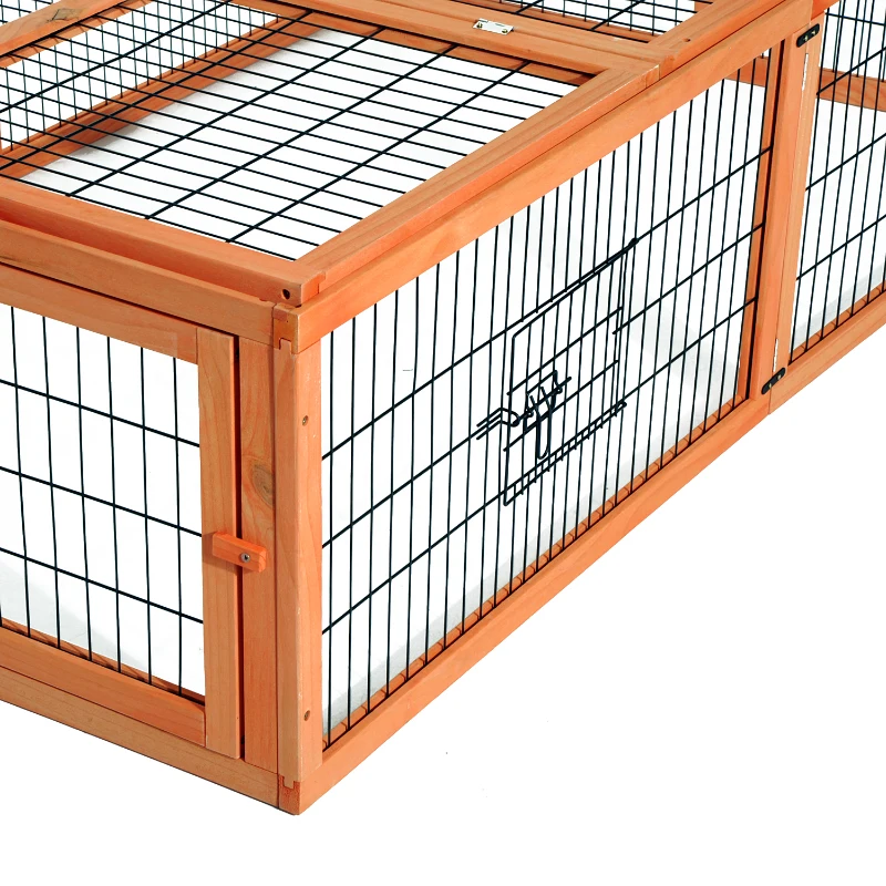 Pawhut 69" Wooden Outdoor Chicken / Rabbit Run
