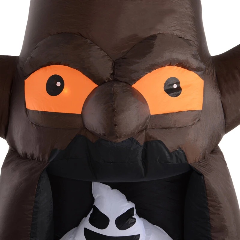 HOMCOM 8’ Lighted Inflatable Outdoor Halloween Yard Decoration - Scary Ghost Tree