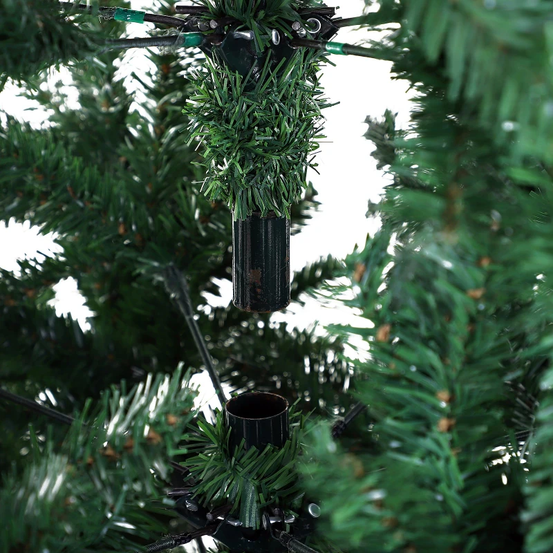 HOMCOM 7.5’ Unlit Spruce Artificial Christmas Tree with Metal Stand   1346Tips