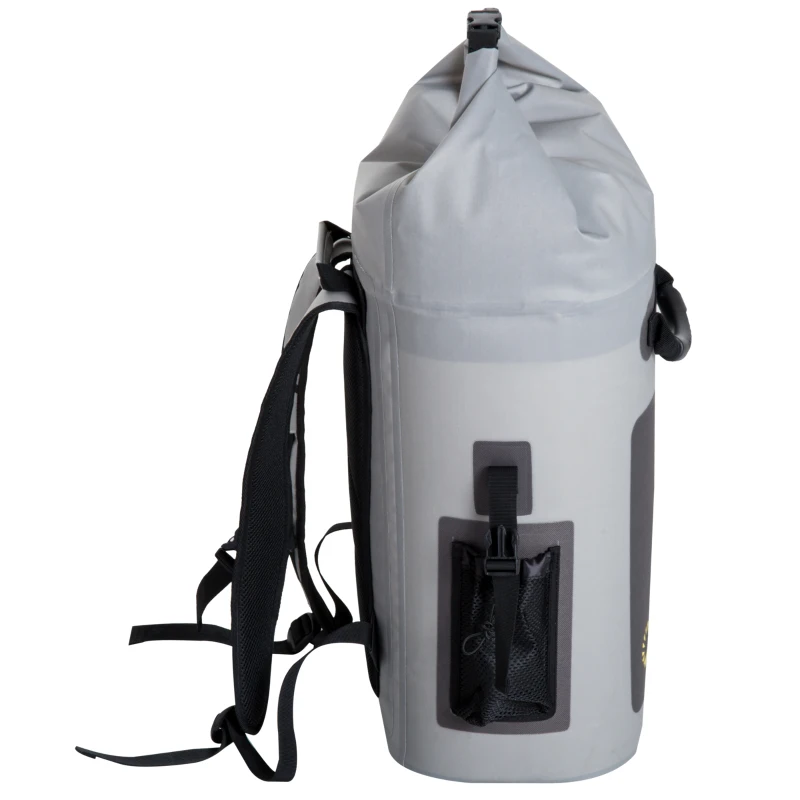 Outsunny 25 Quart Capacity Soft Sided Waterproof Insulated Backpack Cooler Bag - Grey