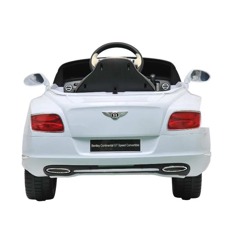 Bentley GTC Kids 6v Electric Ride on Toy Car w/ Parent Remote Control - White