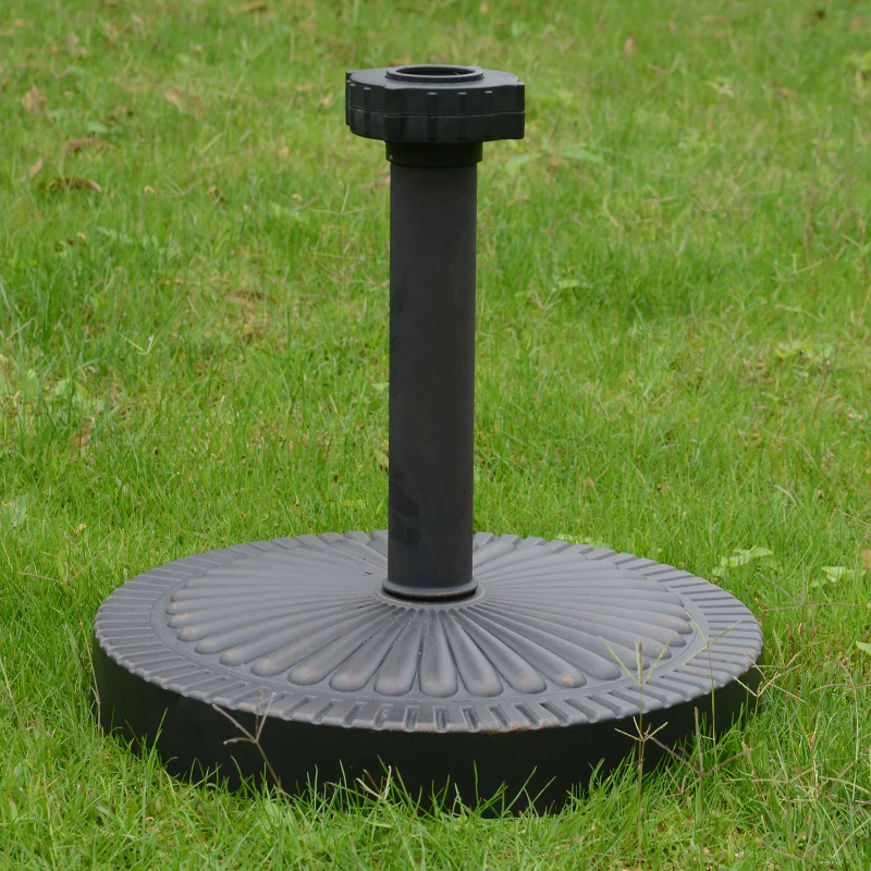 Outsunny 17.5" Decorative Round 42 lb Cement Weighted Sun Shade Poolside Patio Umbrella Stand
