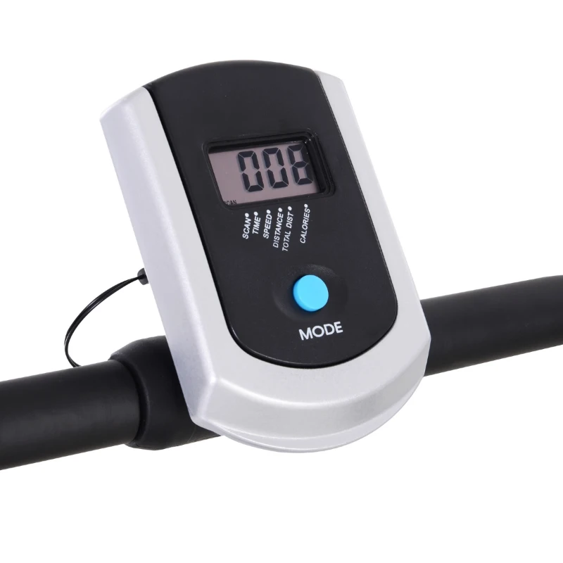 Soozier 2-in-1 Foldable Treadmill Walking Pad Manual Treadmill Machine Sit Up Bench with LCD Screen Home Exercise Fitness