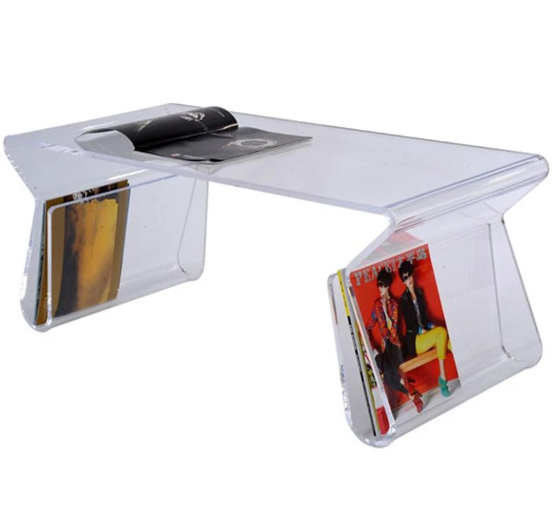 HomCom 38" Modern Acrylic Coffee Table