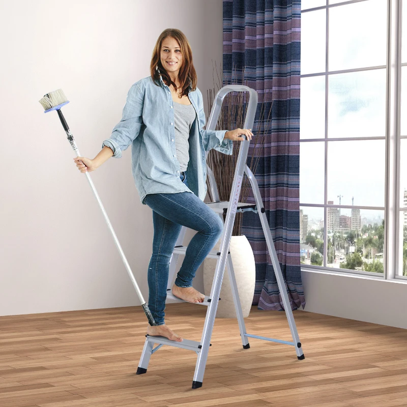 HomCom 4-Step Folding Aluminum Step Stool Ladder