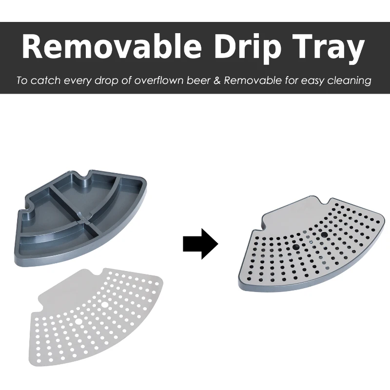 HOMCOM 10 Liter Mini Kegerator Beer Cooler Dispenser Lightweight Car -Black