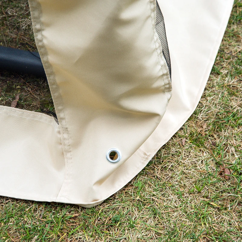 Outsunny 3 Seat Outdoor Covered Convertible Swing Chair / Bed with Mosquito Netting