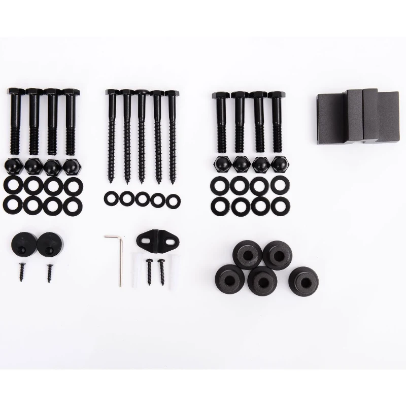 HomCom 6' DIY Interior Single Sliding Barn Door Kit Hardware Set - Black Steel