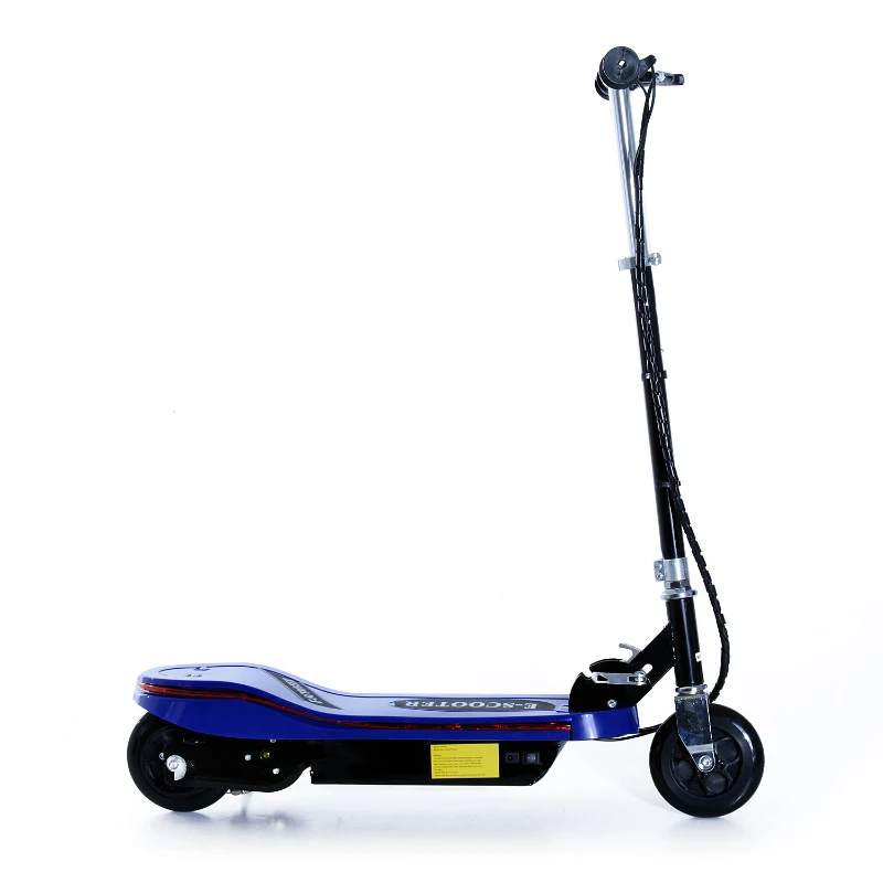 Aosom Blue High-Powered 120W Motorized Kids Folding Electric Scooter with LED Lights