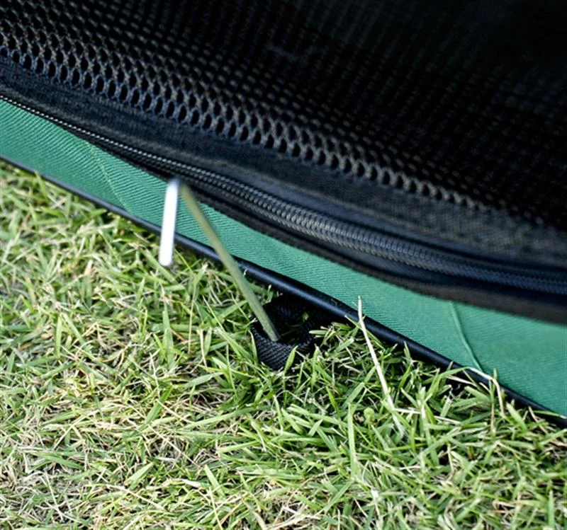 Pawhut 46" Deluxe Soft Sided Folding Pet Playpen Crate - Green / Black