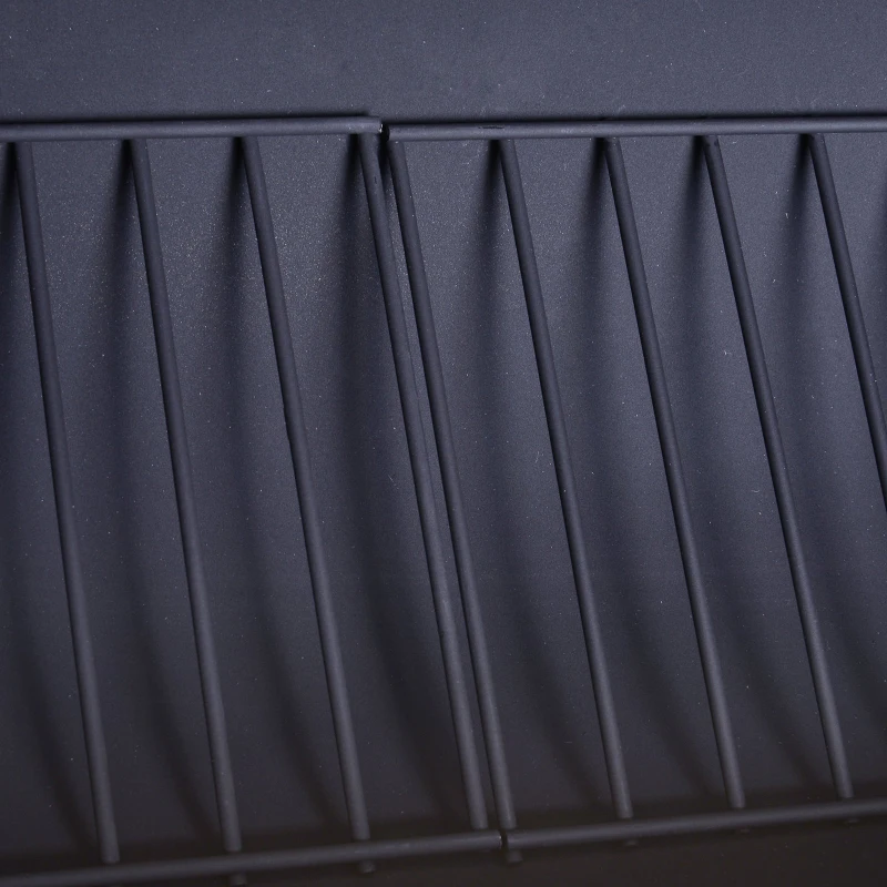 Outsunny 48" Steel Portable Backyard Charcoal BBQ Grill and Offset Smoker Combo with Wheels