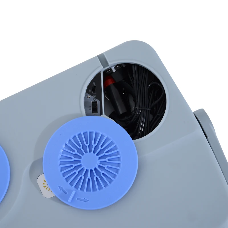 Outsunny 33 Quart 12V AC/DC Thermoelectric Portable Cooler / Warmer w/ Car Adapter - Blue