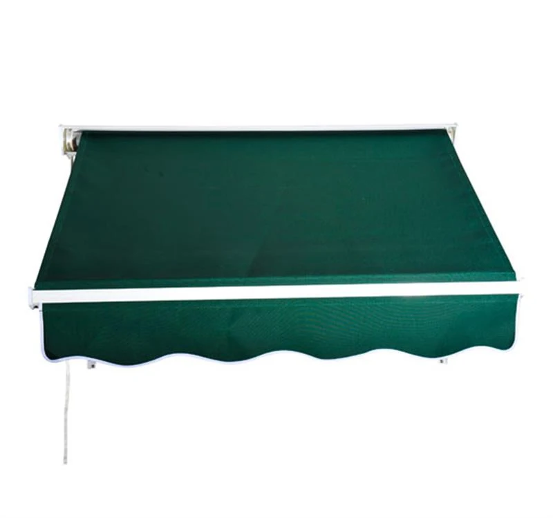 Outsunny 6' Drop Arm Manual Retractable Window Awning - Green